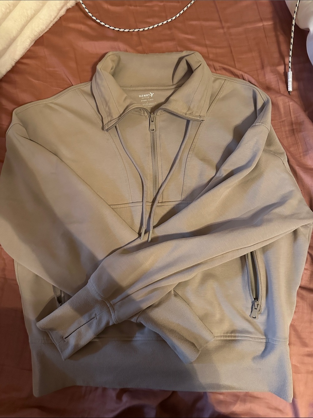 Old Navy Women’s Quarter-Zip Sweater in Taupe